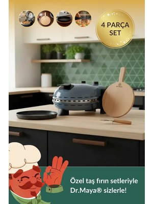 Dr.maya | Lezzet Seti Ürün Grubu - 4 Parça | Pro Plus Taş Fırın Makinesi + Mutfak Gereçleri
