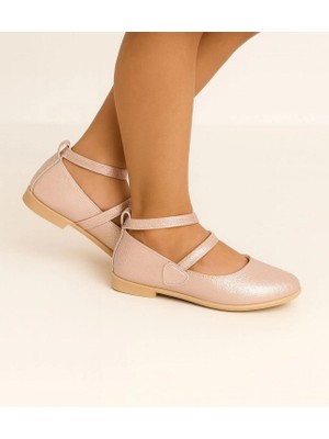 Gala Stil Gala Kalp Detaylı Kız Çocuk Babet