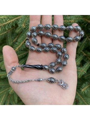 Tesbih Reyonu Kalabalık Işlemeli Oltu Taşı Tesbih