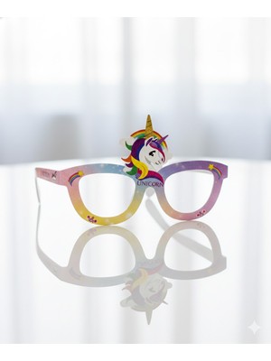 Unicorn Temalı Kağıt Gözlük 6 Adet Parti Gözlüğü