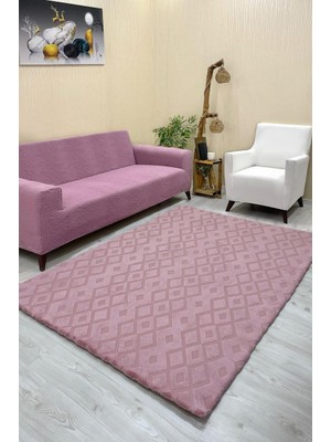 Karnaval Model Welsoft Halı Örtüsü Pudra Renk - 160 x 230