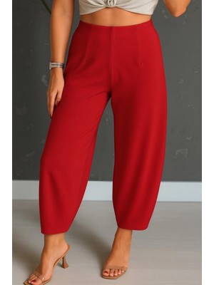 Marsilyan- Kadın Yüksek Bel Krep Pantolon