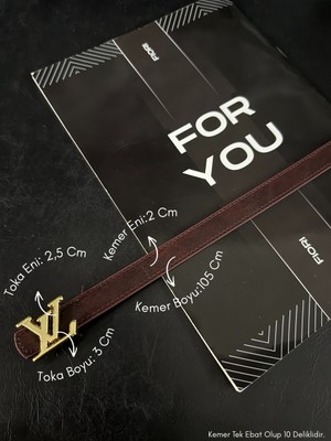 Fiori Yazı Tokalı Ince Kadın Kemeri, Ceket Kemeri, Gömlek Kemeri, Elbise Kemeri