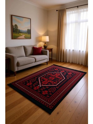 Blghome Dokuma Tabanlı Kolay Tamizlenir Dekoratif Halı BLG3802