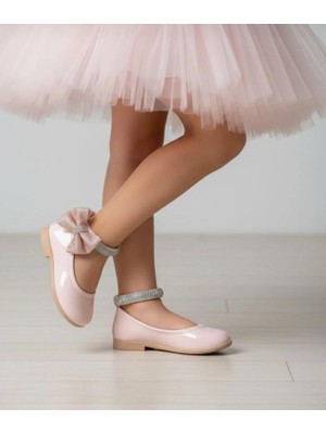 Gala Stil Gala Bileği Cırtlı Taşlı Çocuk Babet