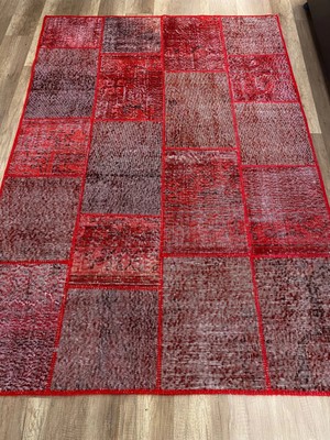 Hoom Rugs Patchwork Kırmızı El Dokuma Kilim