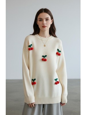 Rabiossa Kadın Kirazlı Tasarım Bluz Ithal