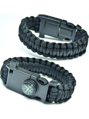 Ht Sağlık Gaddar Yeşil Taktik Bileklik Magnezyum Çubuklu Düdüklü Unisex Bileklik Hediyelik