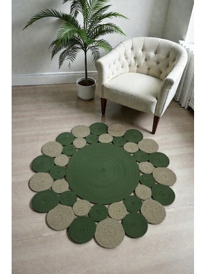 MaVaux Orien Doğal Hasır Jüt Kilim El Dokuması Salon Yatak Odası Koridor Kullanıma Uygun