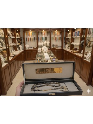 Altınsoy Tesbih Kişiye Özel Isimli Düşük Ayar Altın Parçacıklı Tesbih Özel Yazılı Kutulu