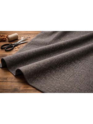 Hayalet Simli Yünlü Kumaş Giyim Kumaşı – (En: 145 Cm)