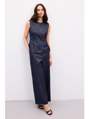 Sateen Livia Pantolon - Lacivert