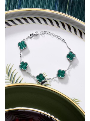 Innuendo 925 Ayar Gümüş Beşli 12 mm Yonca Bileklik