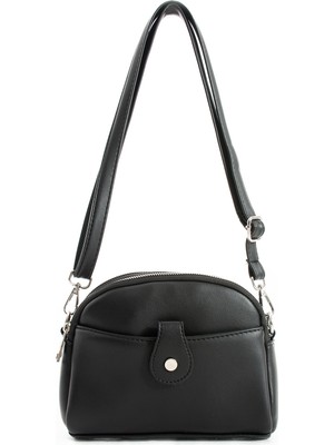 Morpelikan Kadın Suni Deri Ayarlanabilir Çapraz Askılı 4 Bölmeli Mıknatıs Toka Detaylı Omuz Çantası