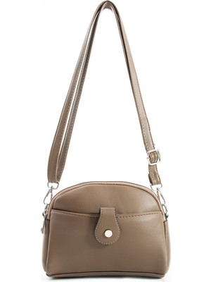 Morpelikan Kadın Suni Deri Ayarlanabilir Çapraz Askılı 4 Bölmeli Mıknatıs Toka Detaylı Omuz Çantası