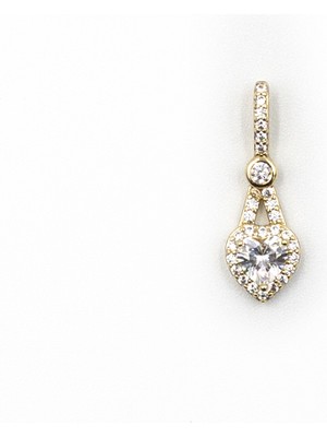 Sose Moda Zirkon Taşlı Xuping Kalp Model Kararmaz Kolye Ucu - Gold