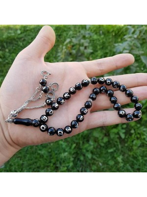 Tesbih Reyonu Ayyıldız Isimli Işlemeli Oltu Taşı