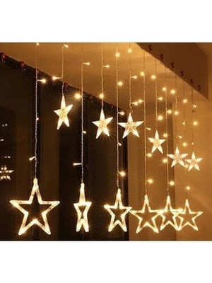 Kulvar AVM Yıldız Perde LED Toptan 3 Metre Fişli Eklemeli