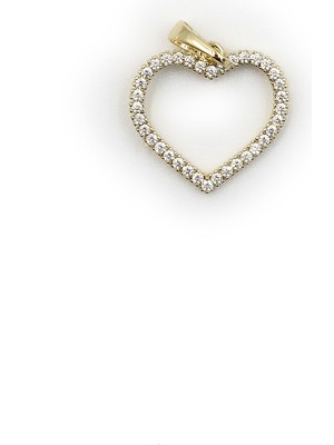 Sose Moda Kalpli Model Zirkon Taşlı Xuping Kararmaz Kolye Ucu - Gold