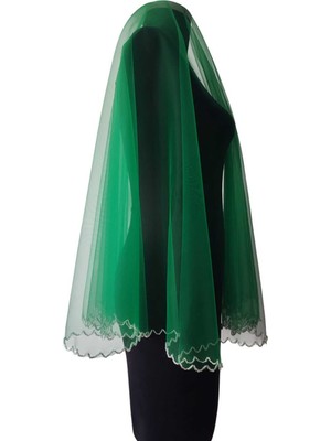 Moda Nur Duvak, Gelin Duvak, Gelin Kına Duvak, Yüz Örtüsü, Yeşil Duvak