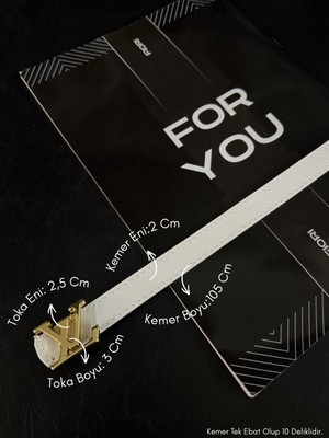 Fiori Yazı Tokalı Ince Kadın Kemeri, Ceket Kemeri, Gömlek Kemeri, Elbise Kemeri