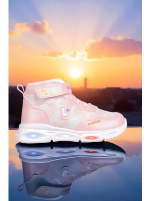 Vicco Poni Kız Çocuk Ortopedik Işıklı Bot Cırt Cırtlı Bağlama ile Rahat Kullanım 23 Numarada