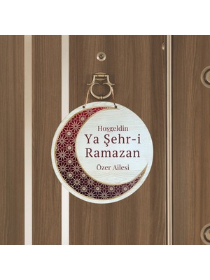 Hippodeco Kişiye Özel Ramazan Kapı Süsü | Hoşgeldin Ya Şehr-I Ramazan Mdf Uv Baskı