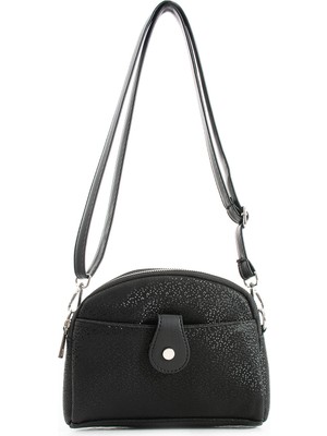 Morpelikan Kadın Suni Deri Ayarlanabilir Çapraz Askılı 4 Bölmeli Mıknatıs Toka Detaylı  Omuz Çantası