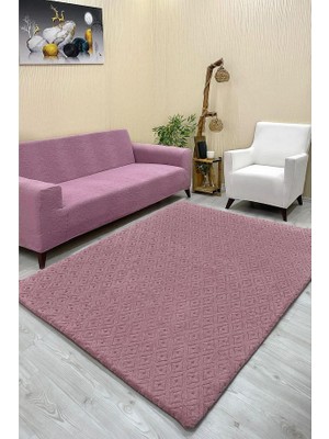 Yakamoz Model Welsoft Halı Örtüsü Pudra Renk - 160 x 230