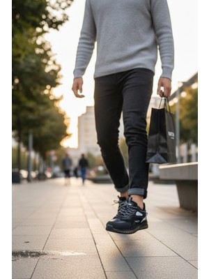 Enoch Erkek Spor Ayakkabı Jel Tabanlı Sneaker Şeffaf Taban Detaylı Yürüyüş ve Koşu Modeli