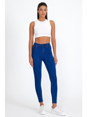 Yakamor Kadın Gabardin Likralı Düz Pantolon