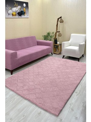 Kupa Model Welsoft Halı Örtüsü Pudra Renk - 160 x 230