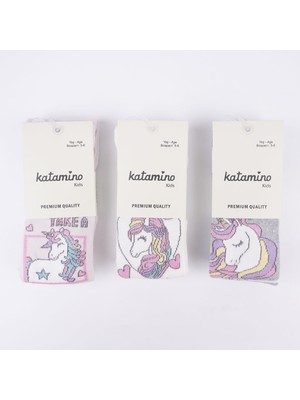 Ugly Duck Unicorn Tema Külotlu Çorap - Pudra