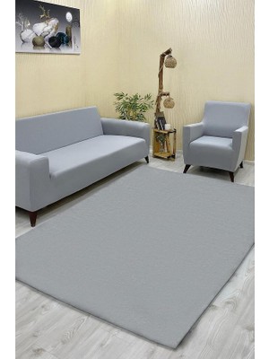 Düz Model Welsoft Halı Örtüsü Açık Gri Renk - 160 x 230
