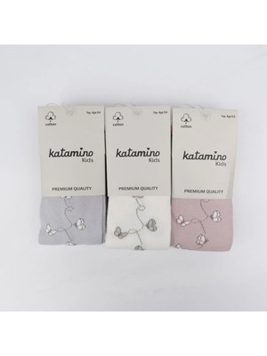 Ugly Duck Kelebek Detaylı Kız Külotlu Çorap - Lila