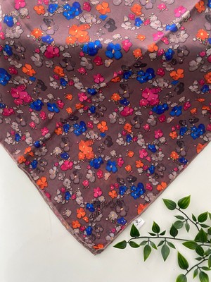 Silk Home Menekşe Desen Soft Pamuk Eşarp