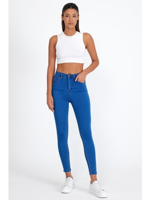 Yakamor Kadın Gabardin Likralı Düz Pantolon