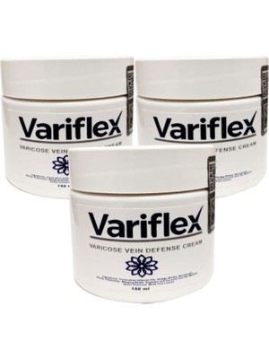 Variflex Varicose Vein Defense Cream 150 ml Bacak Kremi 3 Adet
