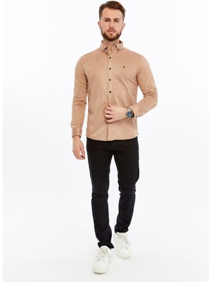 Citra Likralı Scuba Süet Esnek Yapılı Casual Erkek Gömlek