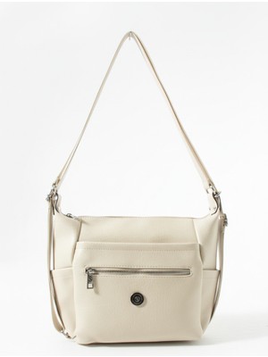 Sanmorris Kadın 4 Bölmeli Suni Yumuşak Deri Omuz ve Sırt Çantası