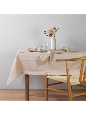 Schafer Home Pia Masa Örtüsü Seti 12 Parça - Cappuccino