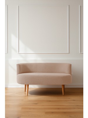 Azra Mobilya Sydney Modern Ikili Koltuk Kanepe | Modern | Welsoft Yumuşak Kumaş | Cappucino