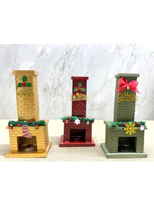 Store Mania Noel Temalı Polyester Şömine Tütsülük  STRMIA-RSTTT34