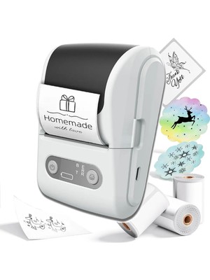 Store Mania Beyaz Kablosuz Portatif Etiket Yazıcısı  STRMIA-RSTTT34