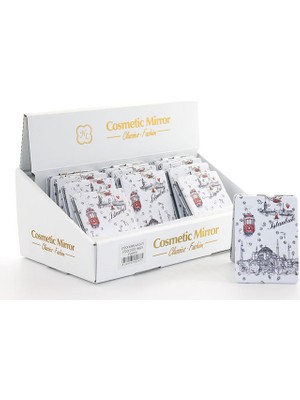 Store Mania Taşlı Istanbul Tasarımı El Aynası Ince Model 26 STRMIA-RSTTT34