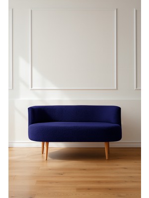 Azra Mobilya Sydney Modern Ikili Koltuk Kanepe | Modern | Welsoft Yumuşak Kumaş | Lacivert