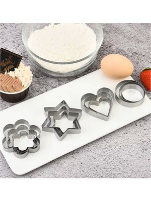 Store Mania 12 Adet Paslanmaz Çelik Kurabiye Kalıbı Seti  STRMIA-RSTTT34