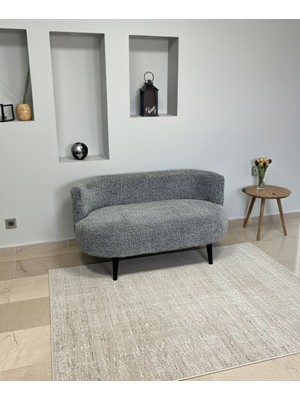 Azra Mobilya Sydney Modern Ikili Koltuk Kanepe | Modern | Welsoft Yumuşak Kumaş | Kırçıllı Gri