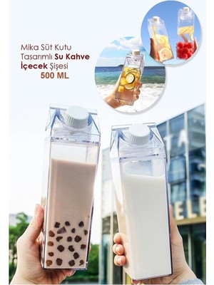 Store Mania Süt Kutusu Tasarımlı Içecek Şişesi  STRMIA-RSTTT34