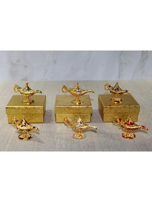 Store Mania Mineli Metal Alaaddin Lambası Model 2 STRMIA-RSTTT34